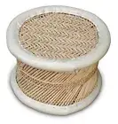 KSM Ecofriendly Foot Stool for Garden Home Lawn Made Bamboo Stick With Jute Rope