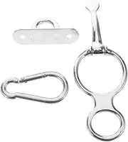 BESPORTBLE Heavy Duty Stainless Horse Tack Horse Tie Rings Eye Bolt for Pulling Horse Training Accessories