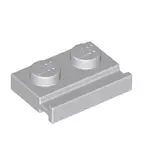 正版樂高LEGO零件(全新)-32028 變形平板 溝槽 軌道 門軌   1X2  淺灰色