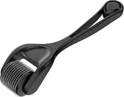 VEHTRI Derma Roller 0.5mm for Face Acne Scars,540 Stainless Steel Microneedle Derma Roller for Beard and Hair Re-Growth, Noiseless Derma Roller for Facial Skin Care Home Use(Black)