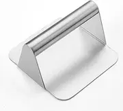 Stainless Steel Hamburger Press Iron Plate Squid Press Plate Circular Meat Patty Press Iron Plate Cooking Tool Kitchen Press Meat Steak Tool Square (Diameter 14cm), Black
