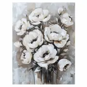White Floral Canvas Print