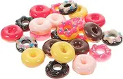 [CIMAXIC] 24Pcs Doughnut Shape Charms for Crafts Keychain Accessories for Earrings and Handicrafts for and Decorative Projects