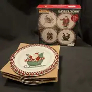 New in box SAKURA Oneida Santa spirit 4 PCs salad dessert plates