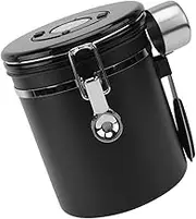 COHEALI 1 Set Stainless Steel Airtight Coffee Canister with Fresh Keeping Lid Elegant Pantry Storage Container for Coffee Beans and Powder Multipurpose Sealed Container for Home and Office