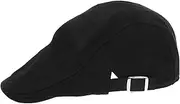 [TEMPNAP] Fashionable Men's Newsboy Cap Beret Cotton Casual Western Hat Men's Hat Black