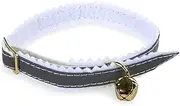 Petface Reflective Stretch Nylon Cat Collar with Bell, Silver