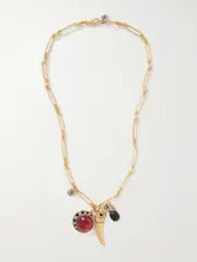 [MAISON MAYLE] MAISON MAYLE - Long Links Combo Gold-plated, Crystal And Enamel Necklace - One size One size Gold
