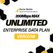 Unlimited 200Mbps Enterprise Data Plan on Verizon Network
