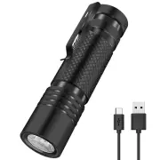 V8 800LM Strong Light EDC Portable LED Flashlight USB Rechargeable Built-in 18650 Battery Mini Torch Outdoor Emergency L
