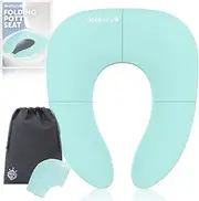 Folding Travel Potty Seat for Boys and Girls, Fits Round & Oval Toilets, Non-Slip Suction Cups, Includes Free Travel Bag - Jool Baby