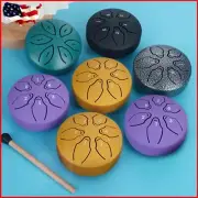3 Inches 6 Notes Steel Tongue Drum Hand Pan Drum for Yoga Meditation Unique Gift