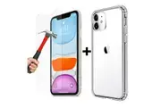 Apple iPhone 11 PRO MAX clear case cover and Tempered Glass front screen protector