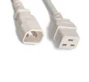 2Ft WHT Power Cord for HP HPE Aruba 6400 R0X36A Network Switches JumperCord PDU