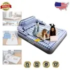 Comfortable Queen Air Mattress with Double Cup Holder & Repair Tools for Guests