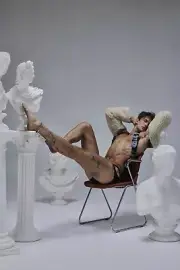 [H095] Handsome Man Cute Male Model Showing Off Body Physique Art Photography