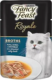Fancy Feast Royale Adult Wet Cat Food Tuna, Surimi & Whitebait in Broth 12x40g