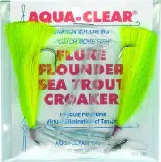 Aqua Clear FW-1FGC Hi/Lo Fluke/ Flounder/Trout/Croaker Grn And Chartreuse Hair