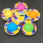 Pikachu Fidget Spinner 2in1 Bubble Popper Sensory Toy