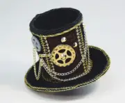 Steampunk Gears Mini Top Hat