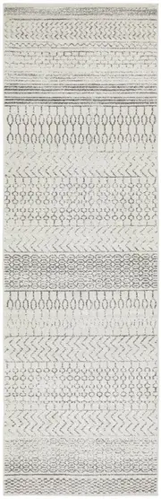 Cameron Silver Ethnic Tribal Pattern Hallway Runner