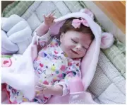 Reborn Baby Doll realista silicona 22 Inch.Bebé durmiendo.