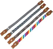 [Beatifufu] 4pcs Boys and Girls Elastic Waist Belt Belt Fashion Waistband Stretch Belts for Boys and Girls Imitation Leather Adjustable Length Decorative Accessory