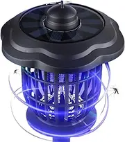 Solar Fly Zapper | 2 in 1 Light Trap - Light Attraction, Catcher Lamp with Ground Pole, Nighttime Protection for Courtyard Camping Outdoor Yard Garden Backyard Patio