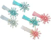 [Abaodam] 6pcs Snowflake Hairpin Hair Accessory for Babydoll Accessories for Girl Hair Accessories Hair Accessories for Hair Clip Hairpins Accessories Fabric