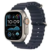 Apple 49mm Watch Ultra 2 GPS + Cellular- Natural Titanium Case with Navy Ocean Band