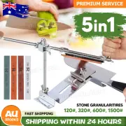 Pro Fixed-angle Knife Sharpener Kitchen Sharpening System&4x Grindstones Kit
