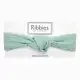 英國Ribbies成人寬版扭結髮帶-薄荷綠金點點