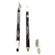 Pencil Carbon Black Eyeliner Waterproof Black With Smudger + Size Pencil