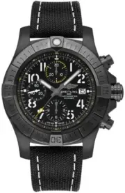 Breitling Avenger Chronograph Black Titanium Mens Self-Winding Deployment Watch