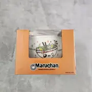Maruchan Ramen Noodle Bowl Bundle Spoon Chopsticks & Chopstick Holder Winky Face