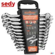 22Pcs Combination Ring Open End Spanner Imperial Metric Combo Spanner 12-Point