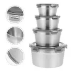 4 Pcs Soup Bowls Stainless Steel Cereal Bowls Metal Nesting Bowl Salad Bowl