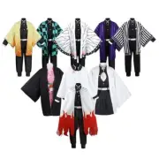 see description Demon Slayer Cosplay Costume Kimetsu no Yaiba Kimono Robe Yukata
