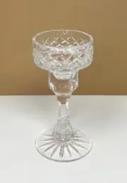 Tyrone Irish Fintona Hand Cut Crystal Candlestick Candle Holder 5 1/2" Tall