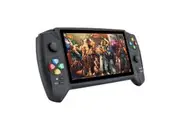 7-inch large-screen handheld game console 5000 different games, double-player multi-function game console with handle can be linked to TV black