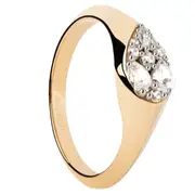 PDPaola Vanilla Stamp 18k Gold Plated Ring
