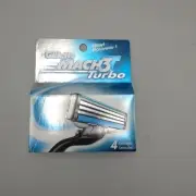 GILLETTE MACH3 Turbo Razor Blades 1 Package 4 Blades