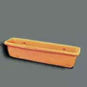 Dollhouse Miniature PAIR of Small Terra CottaWindow Boxes - 1:12 Scale