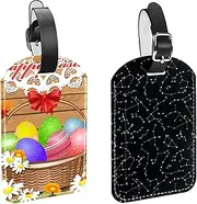 [WOSHJIUK] Luggage Tags,2 Pack Labels Suitcase Tags,Constellation Sky map,Luggage Tags Privacy Protection Travel Bag Tag