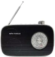 Black Retro AM FM Radio With Bluetooth Speaker MP3 Player Function