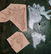 Handcrafted Leather Stamping Mold 3D Elk Deer Pattern Embossing Premium Tools