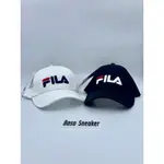 FILA 老帽 鴨舌帽 電繡 深藍/黑/白 魔鬼氈 經典基本款 CAP 彎帽 FILA黑 FILA白 FILA藍 老帽