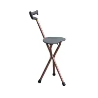 在飛比找momo購物網優惠-【居家用輔具】三角折疊拐杖椅(#老人拐杖#三脚凳#☆外登山杖
