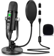 Microphone for Podcast, USB Microphone Kit for Phone, PC/Micro/Mac/Android,Profe