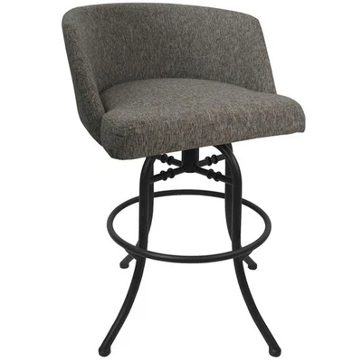Swivel Tilt Metal Bar Stool 30" Joey - Mojave Grey - Black